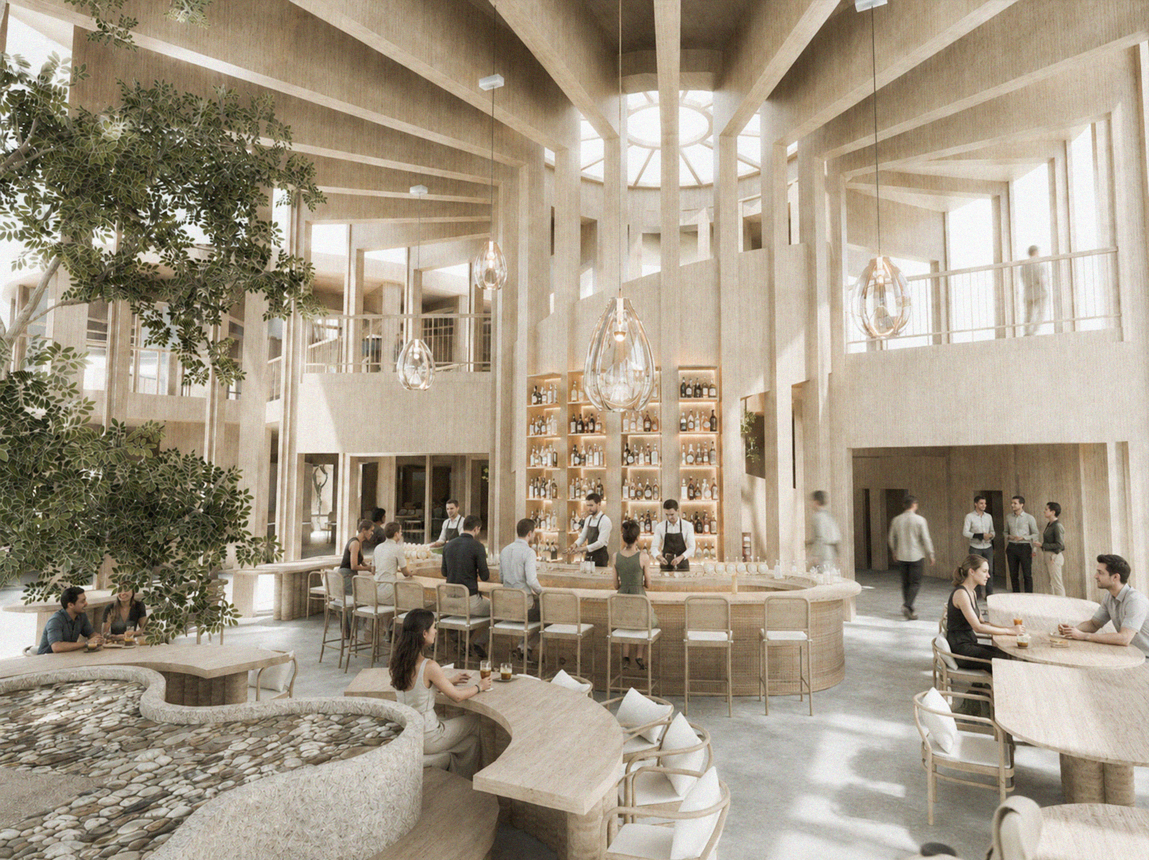 Courtyard Study architectural visualisation